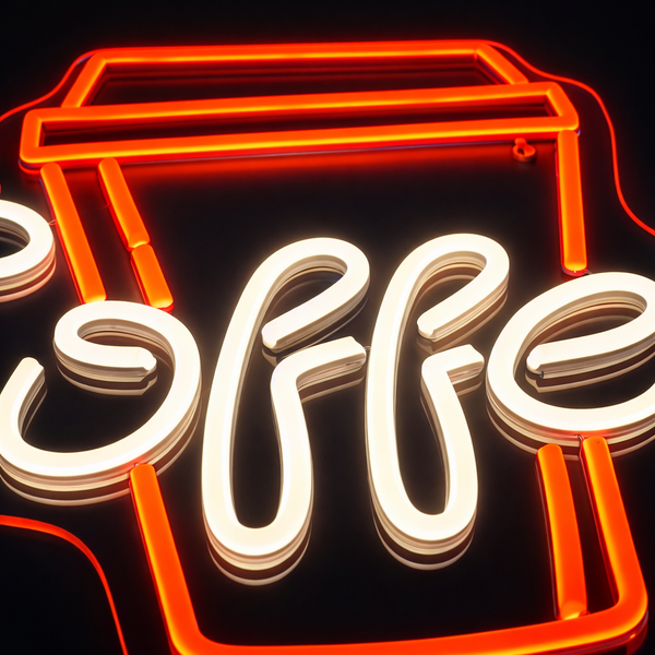 Coffee Cup Neon Vägglampa