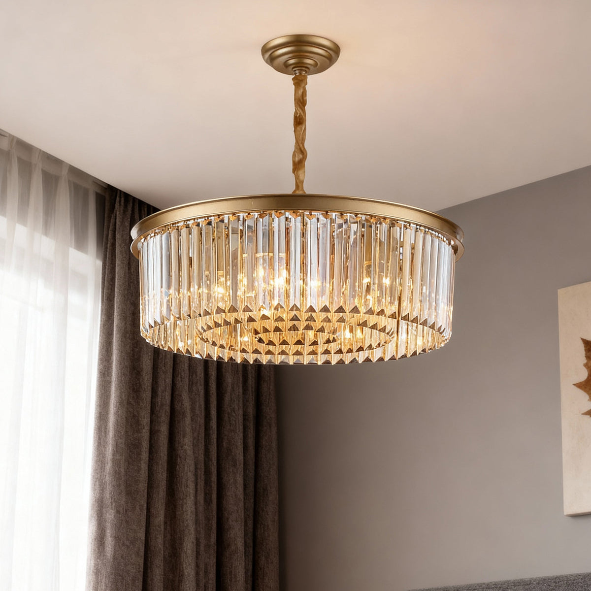 Santorini Ljuskrona Ø55 Amber-Lampconcept.se