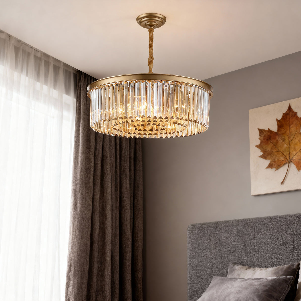 Santorini Ljuskrona Ø55 Amber-Lampconcept.se