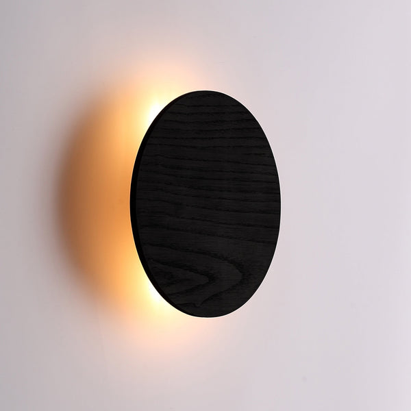 Lori Vägglampa Ø20 Svart Trä-Lampconcept.se