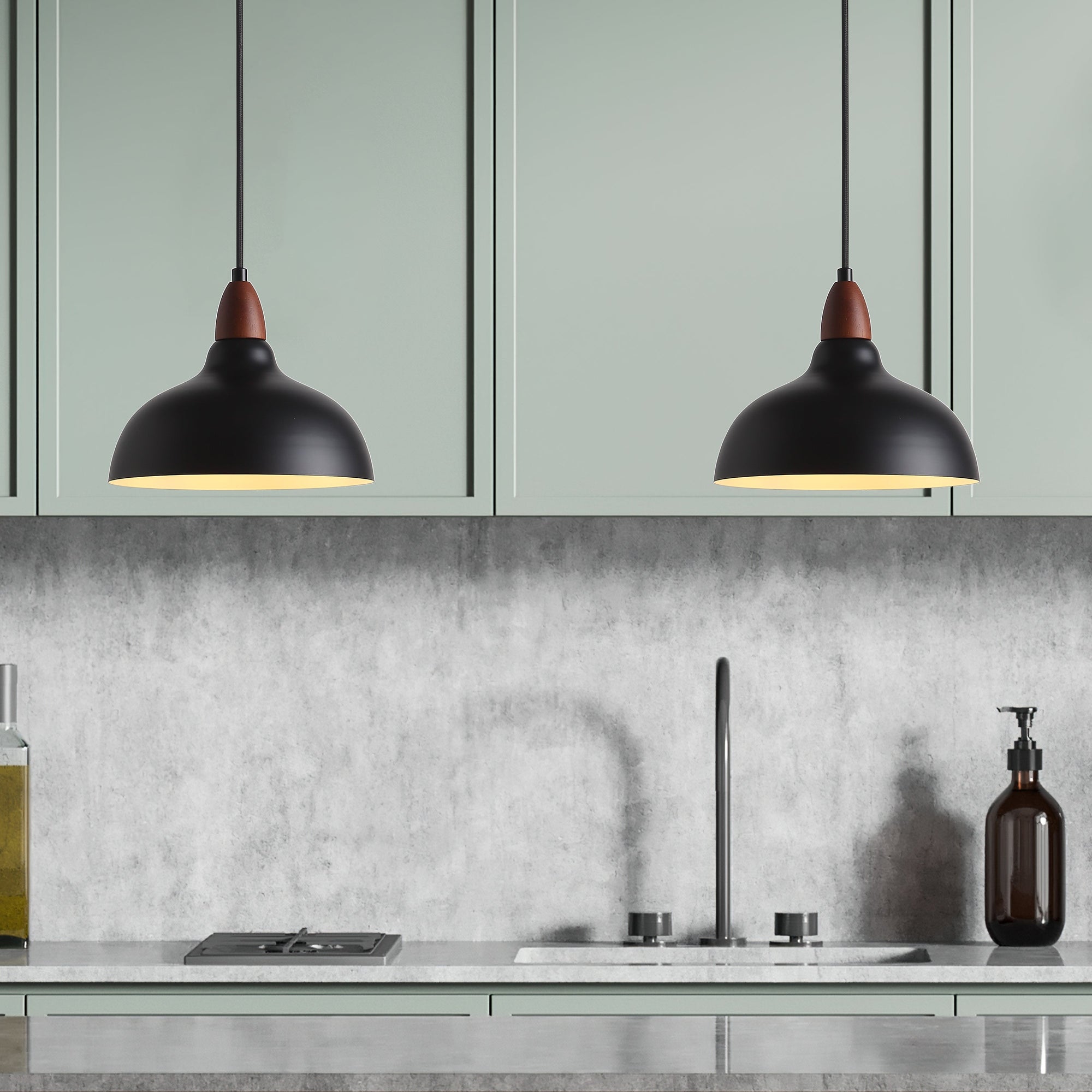 Oak Taklampa Ø24 Mörkt Trä