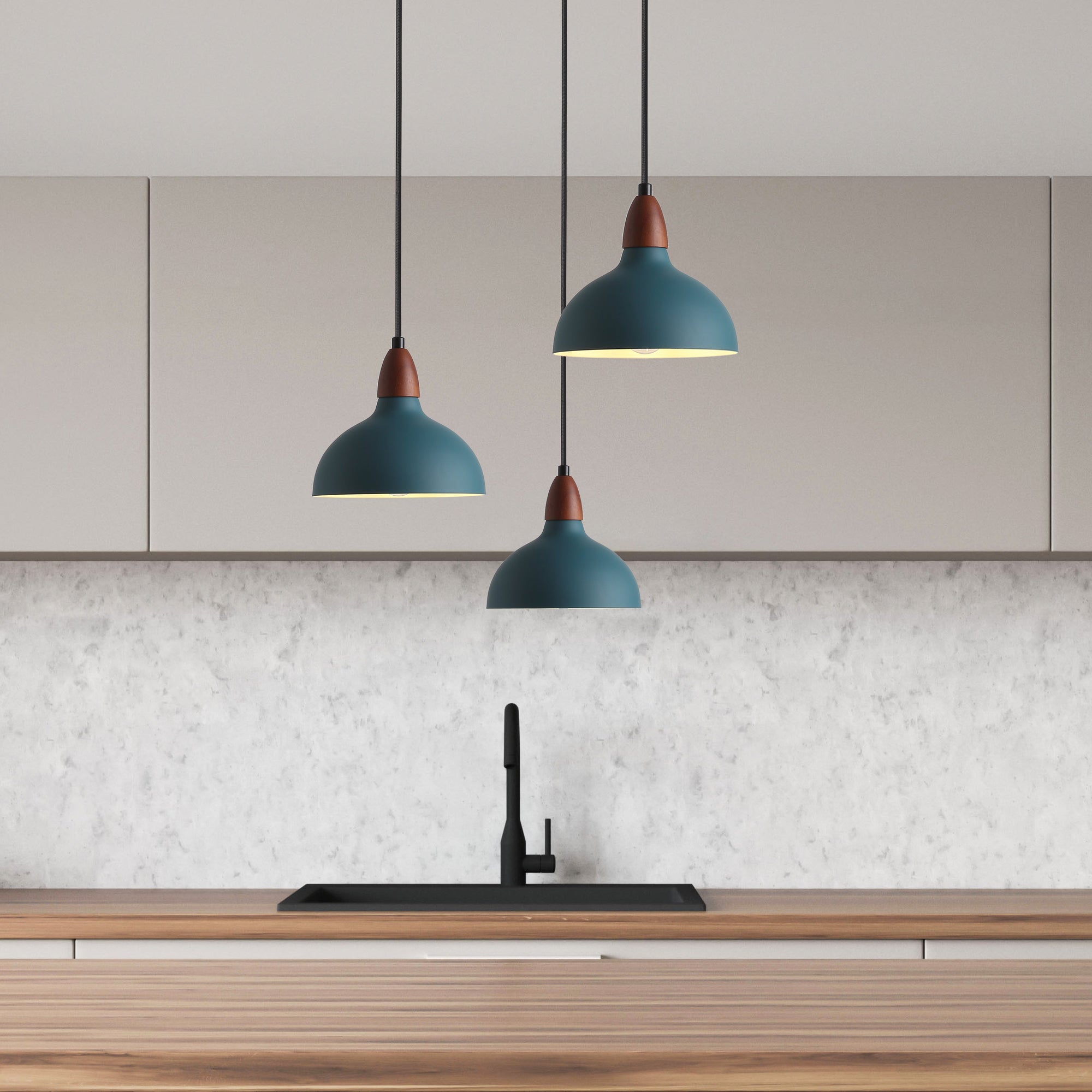 Oak Taklampa Ø19 Mörkt Trä