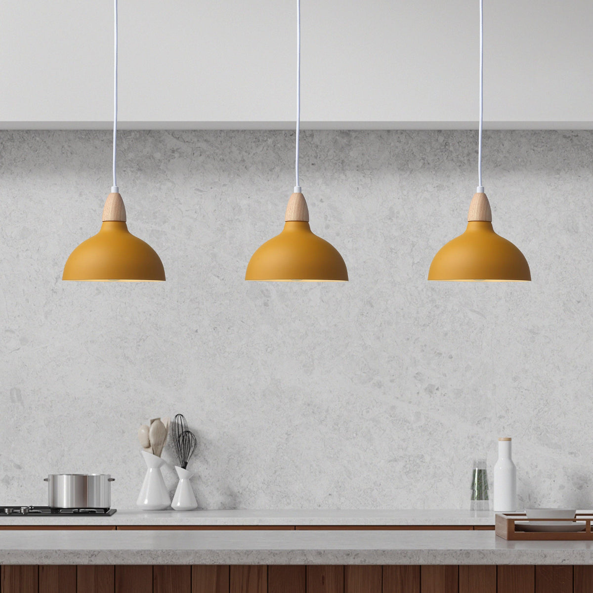Oak Taklampa Ø19 Ljust Trä