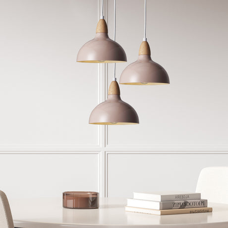 Oak Taklampa Ø19 Glossy Beige Pink-Lampconcept.se