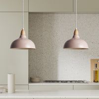 Oak Taklampa Ø24 Glossy Beige Pink-Lampconcept.se