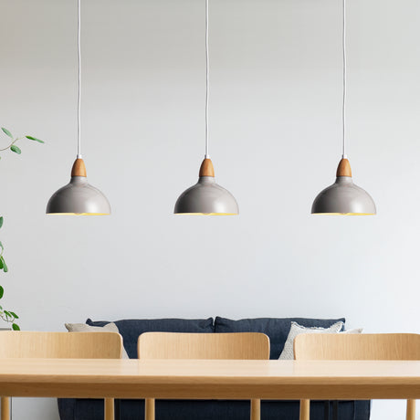 Oak Taklampa Ø19 Glossy Grå-Lampconcept.se