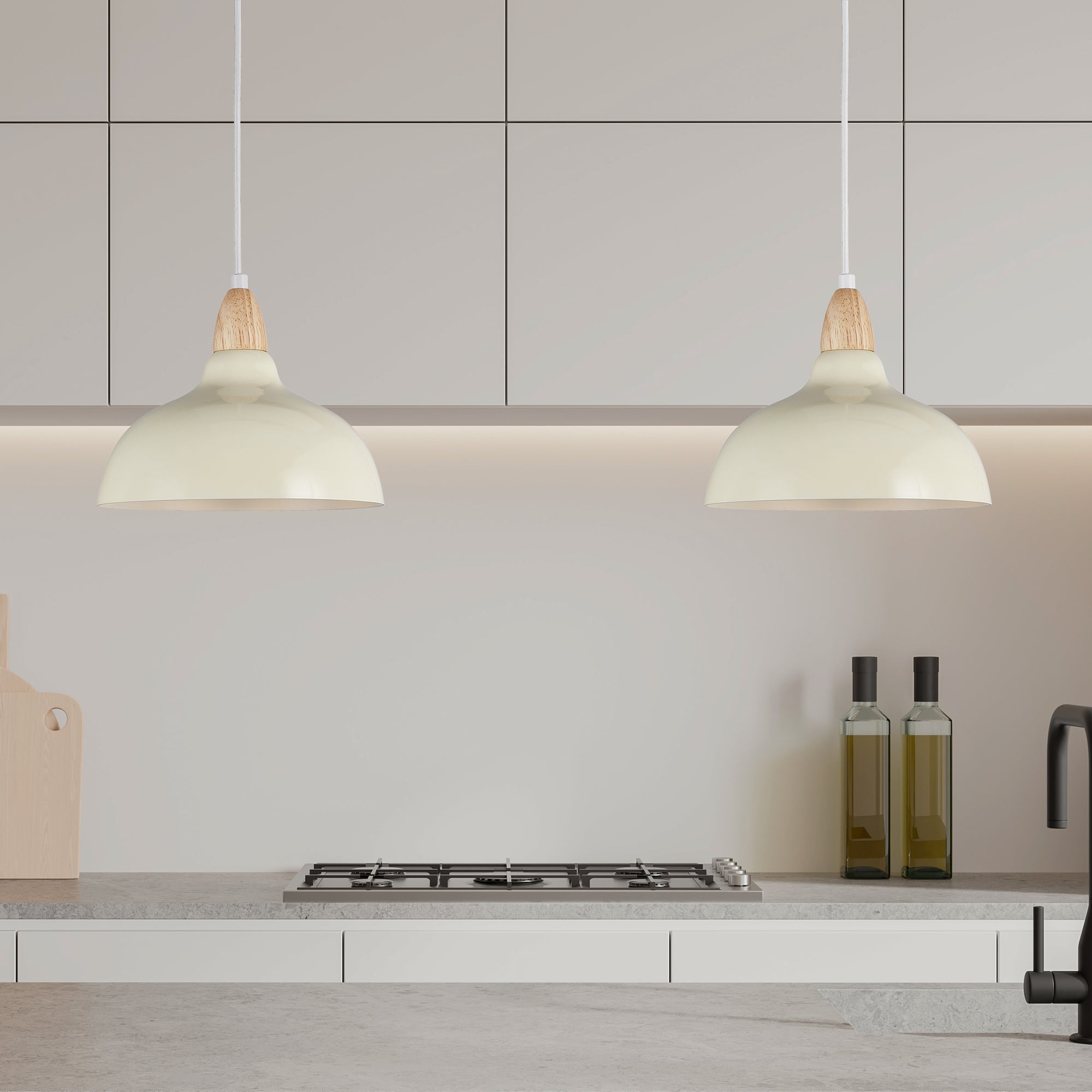 Oak Taklampa Ø24 Glossy Vanilj-Lampconcept.se