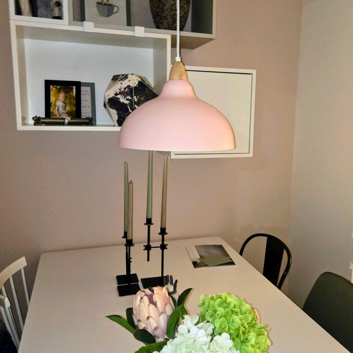 Oak Taklampa Ø35 Ljust Trä