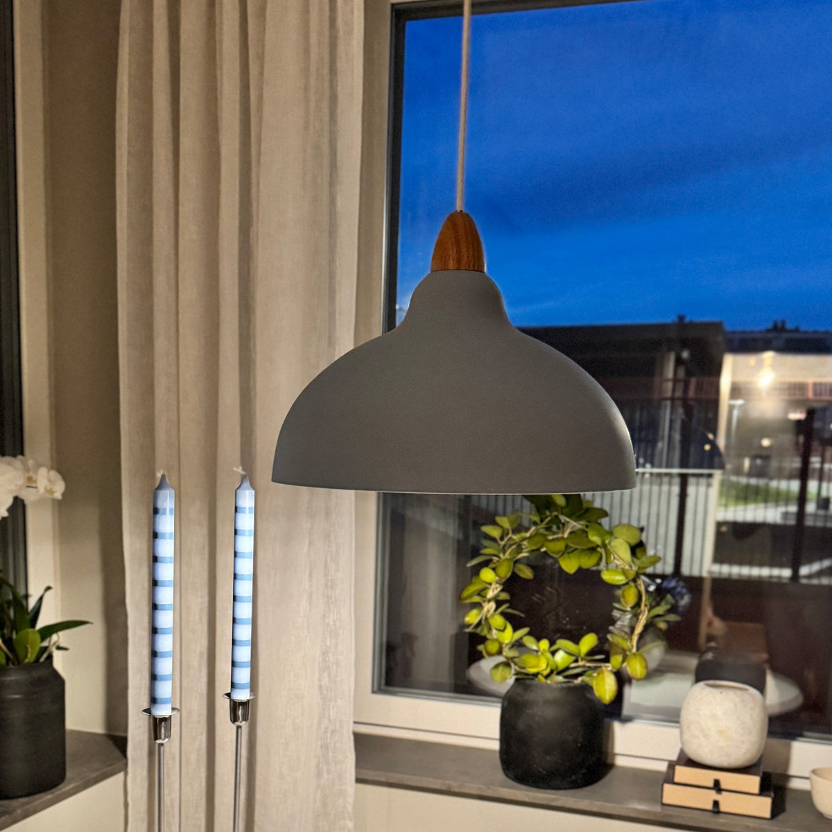 Oak Taklampa Ø35 Ljust Trä