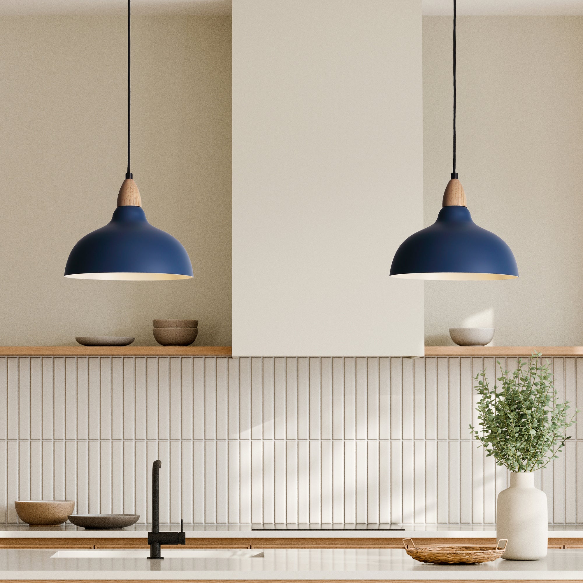 Oak Taklampa Ø24 Blå-Lampconcept.se