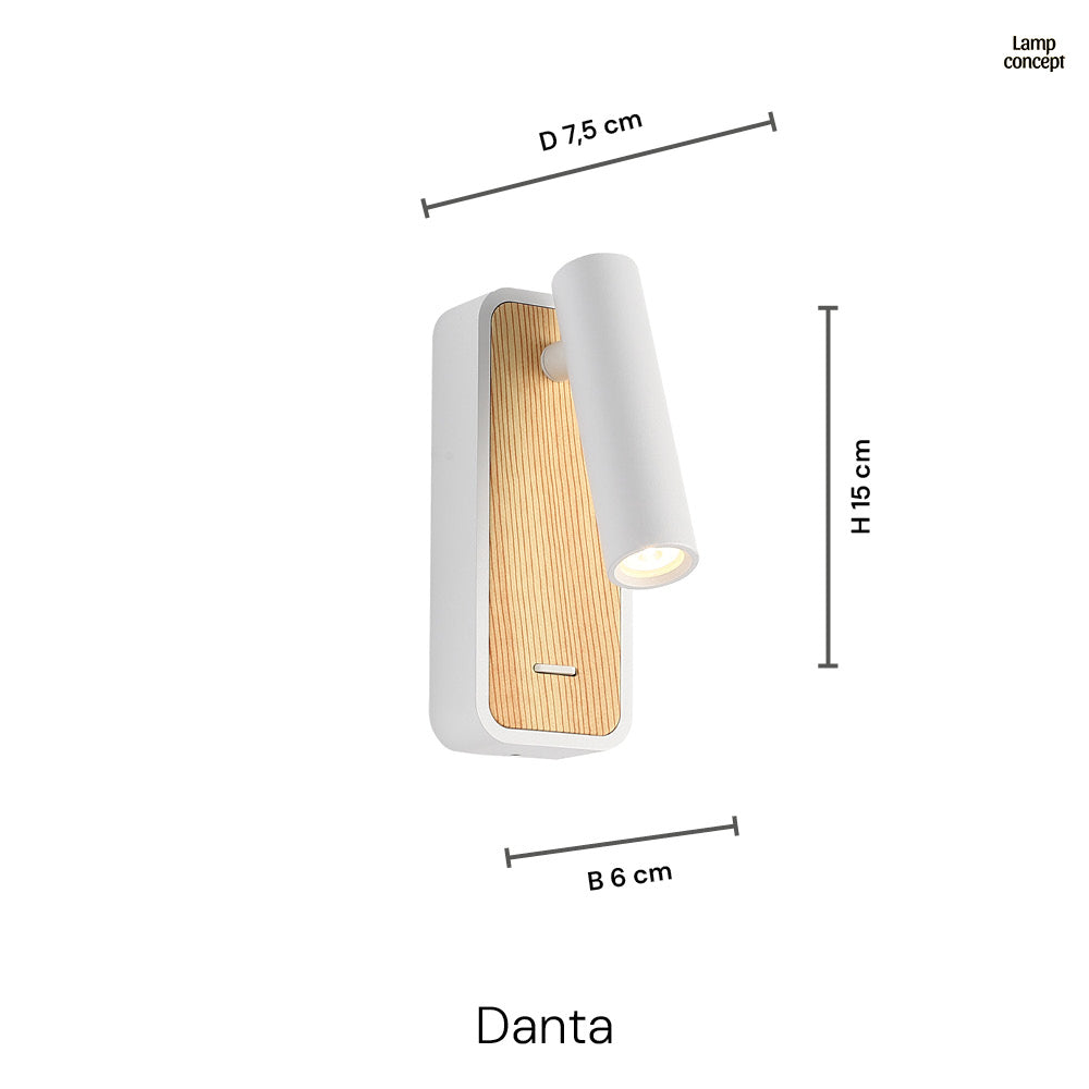 Danta Vägglampa Sort/Trælook
