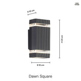 Dawn Square Vägglampa Utomhus LED Svart-Lampconcept.se