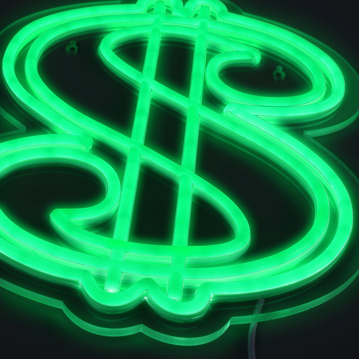 Dollar Sign Neon Vägglampa