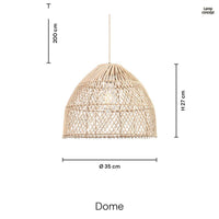 Dome Rattan Taklampa Ø35