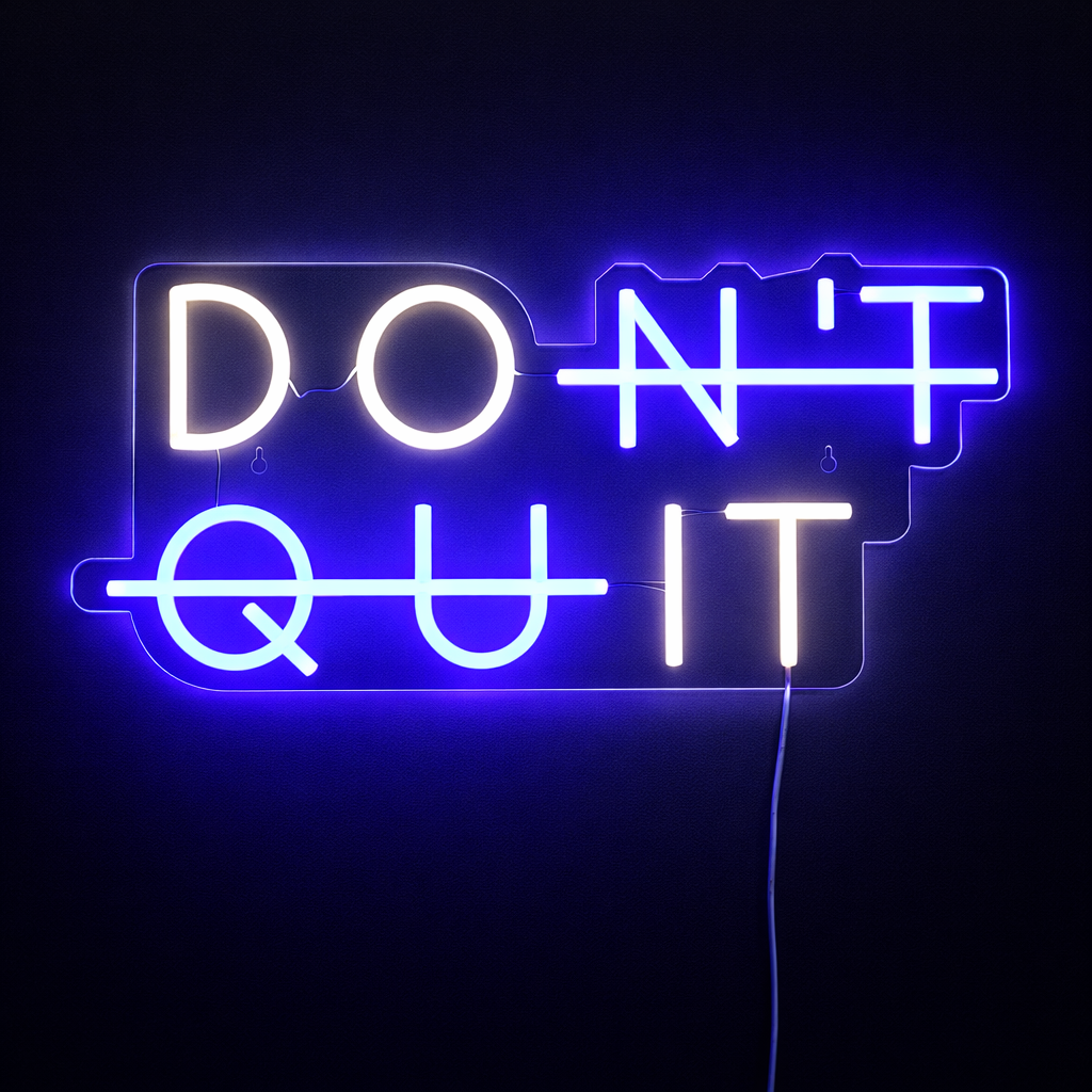 Don't Quit Neonskylt