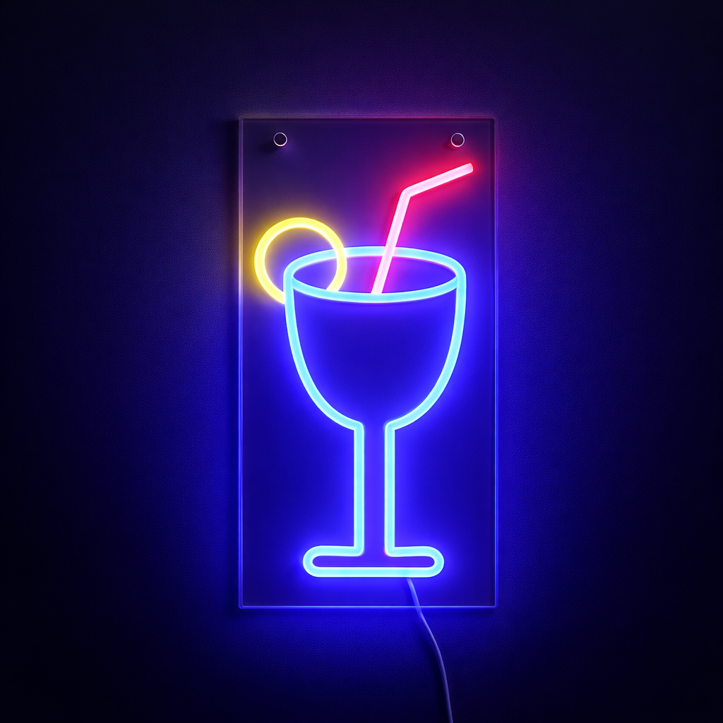 Drink Neon Vägglampa