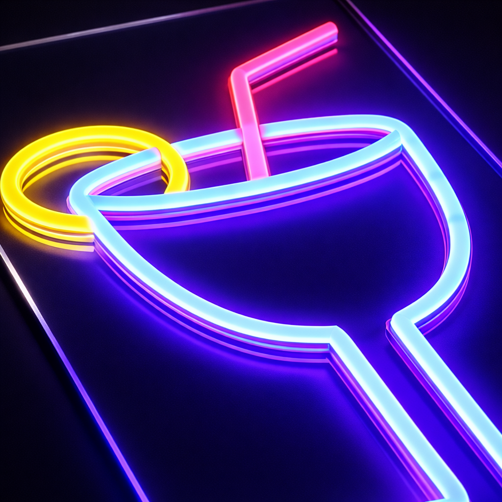 Drink Neon Vägglampa