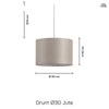 Drum Taklampa Ø30 Jute
