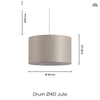 Drum Taklampa Ø40 Jute