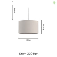 Drum Taklampa Ø30