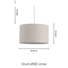 Drum Taklampa Ø40 Linne