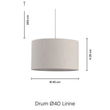 Drum Taklampa Ø40 Linne-Lampconcept.se