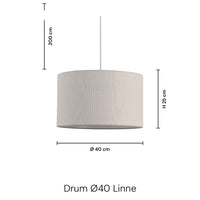 Drum Taklampa Ø40 Linne-Lampconcept.se