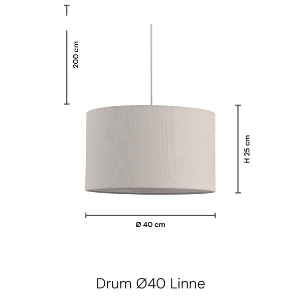 Drum Taklampa Ø40 Linne