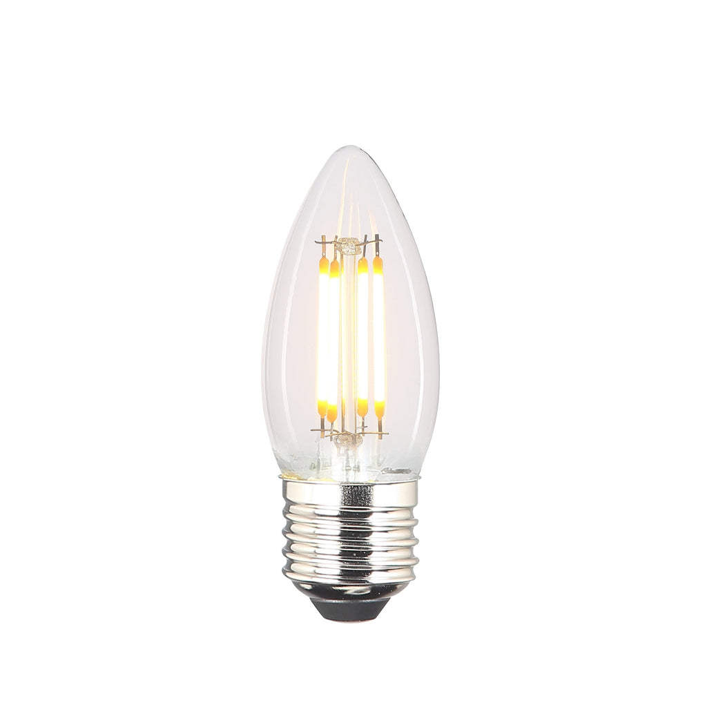 8 x LED E27 4W B35 Dimbar Klar