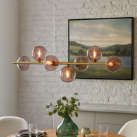 Bubbles Långbordstaklampa 90cm Rosa-Lampconcept.se