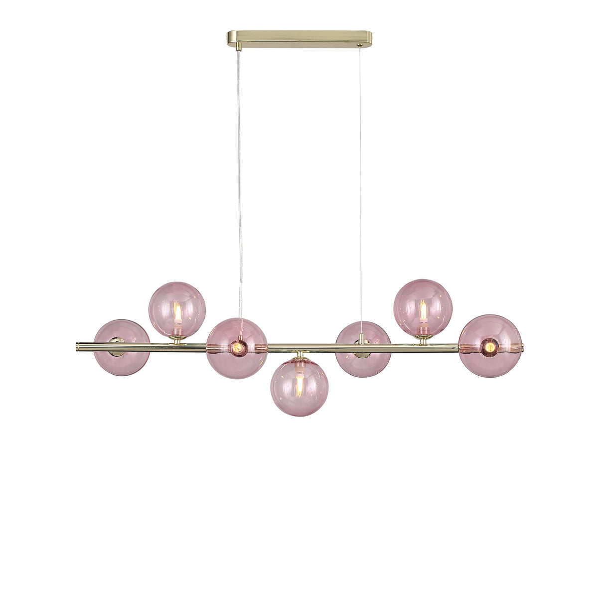 Bubbles Långbordstaklampa 90cm Rosa