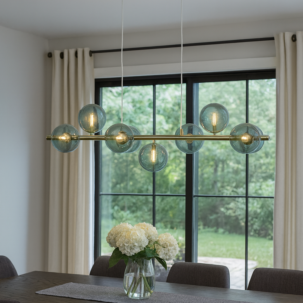 Bubbles Långbordstaklampa 90cm Grön-Lampconcept.se