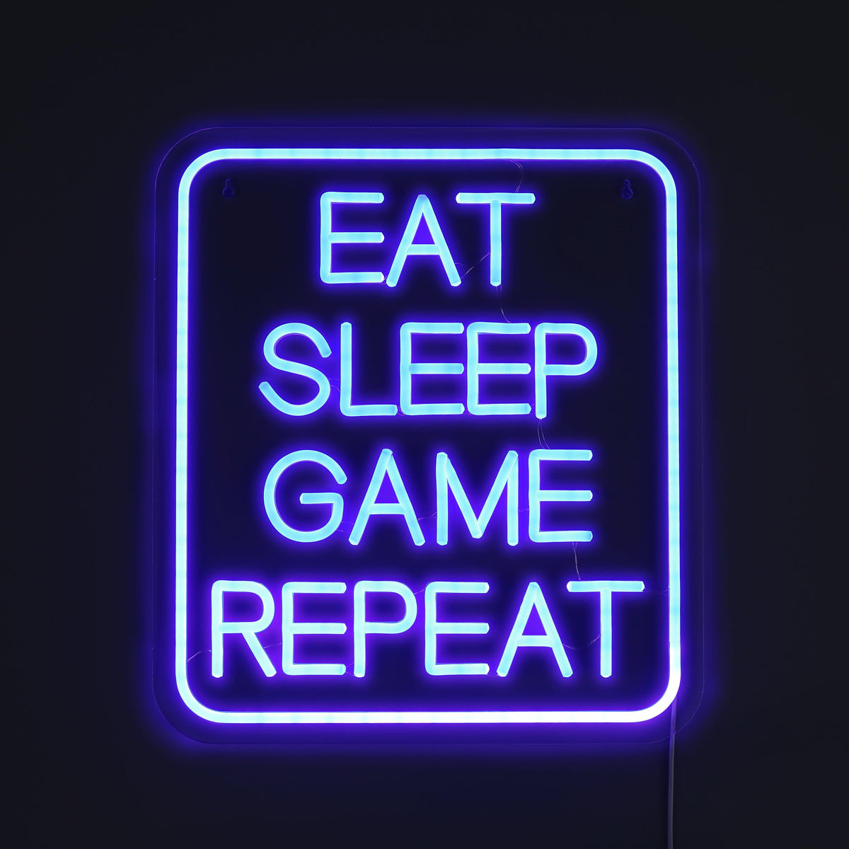 Eat Sleep Game Repeat Neon Vägglampa-Lampconcept.se