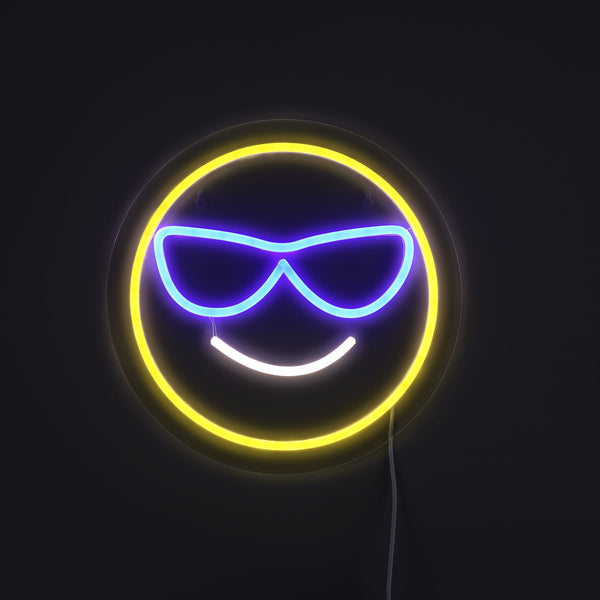 Emoji Cool Neon Vägglampa-Lampconcept.se
