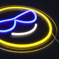 Emoji Cool Neon Vägglampa