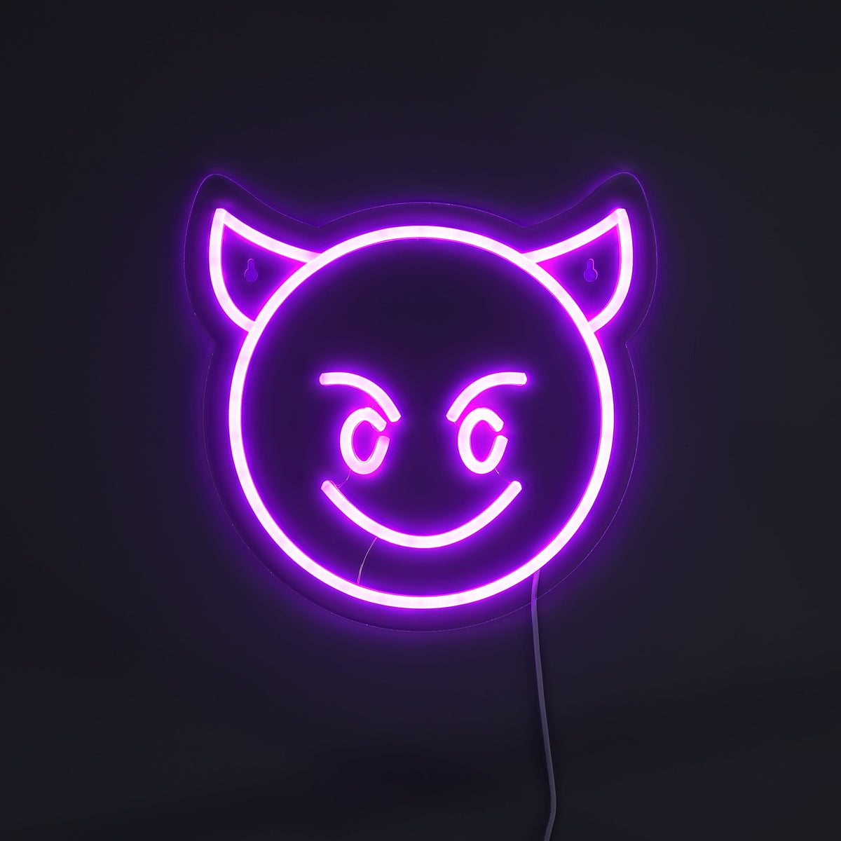 Emoji Devil Neon Vägglampa