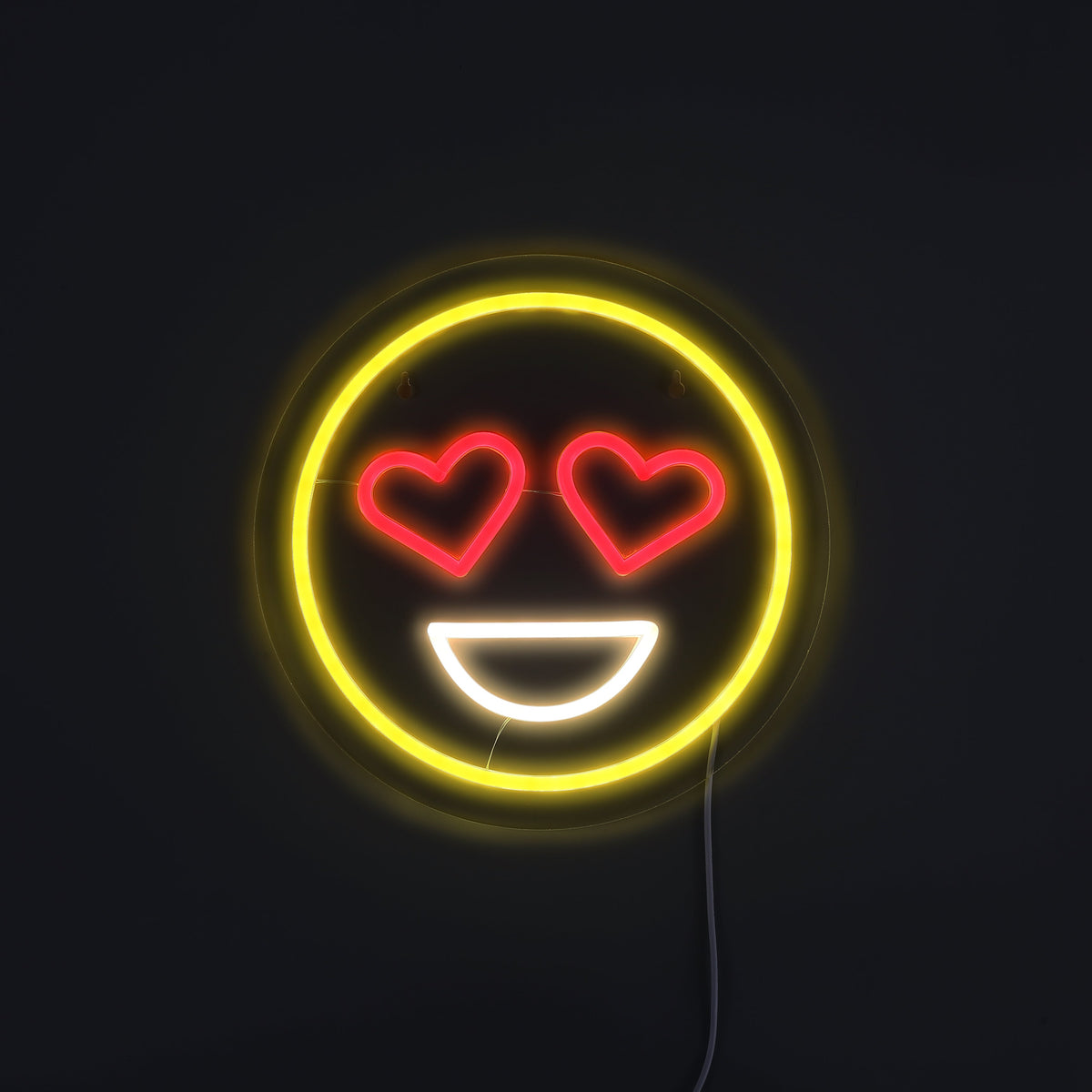 Emoji Love Neon Vägglampa