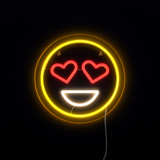 Emoji Love Neon Vägglampa