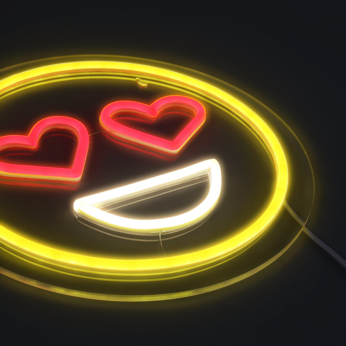 Emoji Love Neon Vägglampa