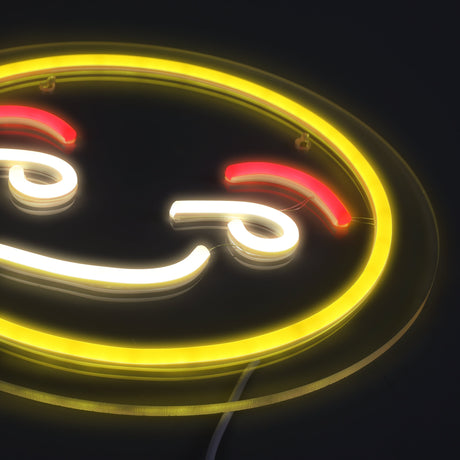 Emoji Flirty Neon Vägglampa