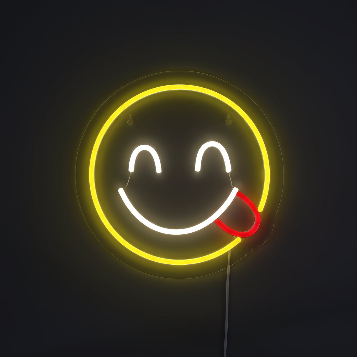 Emoji Yummy Neon Vägglampa