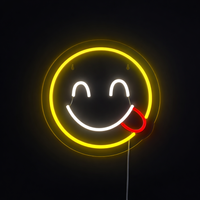 Emoji Yummy Neon Vägglampa