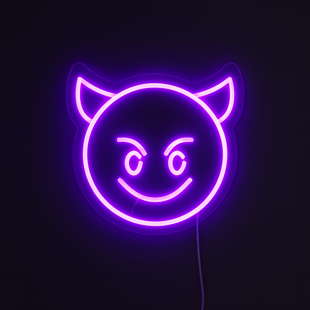 Emoji Devil Neonskylt