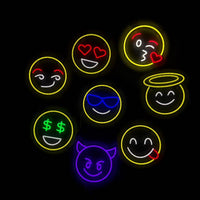Emoji Flirty Neon Vägglampa-Lampconcept.se