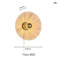 Flare Raffia Vägglampa Ø20-Lampconcept.se