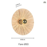 Flare Raffia Vägglampa Ø30-Lampconcept.se