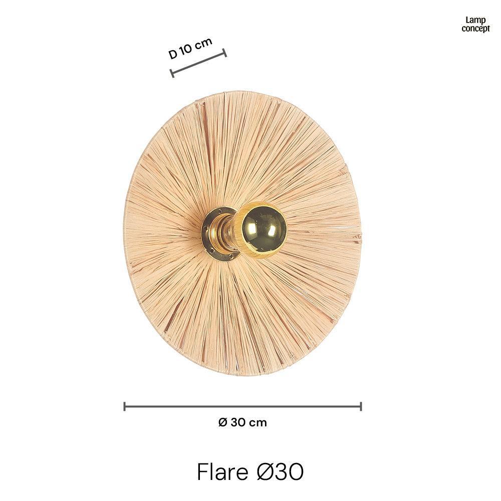 Flare Raffia Vägglampa Ø30-Lampconcept.se