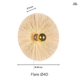 Flare Raffia Vägglampa Ø40-Lampconcept.se