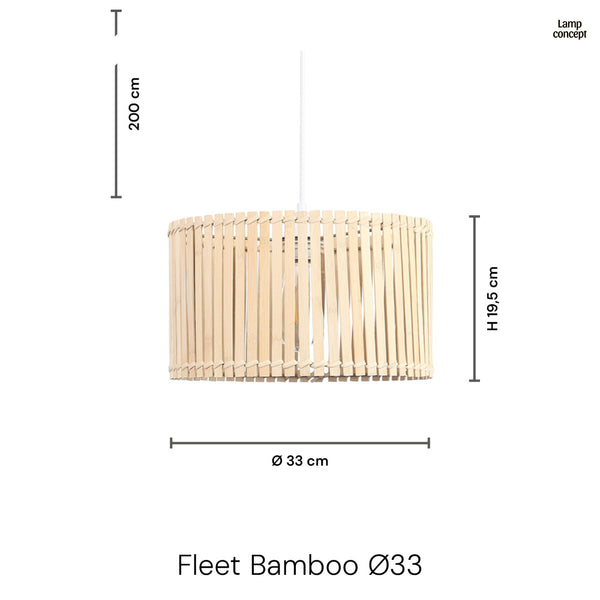Fleet Bamboo Taklampa Ø33