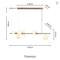 Florence Långbordstaklampa